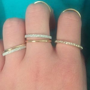 Aldo | Jewelry | 7 Stacking Rings Various Size | Poshmark